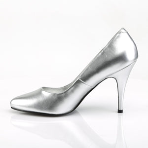 VANITY-420 Pleaser Shoes 4 Inch Heel Silver Fetish Footwear