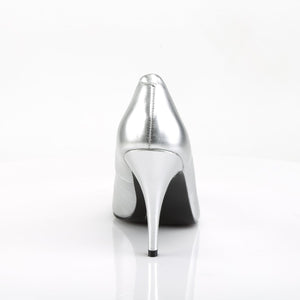 VANITY-420 Pleaser Shoes 4 Inch Heel Silver Fetish Footwear