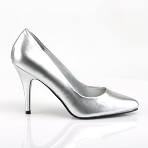 VANITY-420 Pleaser Shoes 4 Inch Heel Silver Fetish Footwear