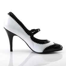 Load image into Gallery viewer, VANITY-442 Shoes 4 Inch Heel Black and White Fetish Footwear