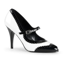 Load image into Gallery viewer, VANITY-442 Shoes 4 Inch Heel Black and White Fetish Footwear