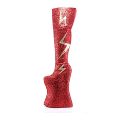 Load image into Gallery viewer, VIVACIOUS-3016 Pink Label 13.5&quot; Heel Red Platform Thigh Boot