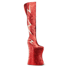 Load image into Gallery viewer, VIVACIOUS-3016 Pink Label 13.5&quot; Heel Red Platform Thigh Boot