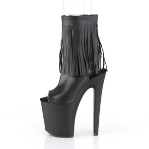 XTREME-1019 8" Heel Black Pole Dancing Platforms Shoes