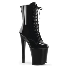 Load image into Gallery viewer, XTREME-1020 8&quot; Heel Black Patent Pole Dancer Platforms Shoes