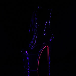 XTREME-1020TT Pleaser 8" Heel Black Hot Pink Strippers Shoes