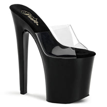 Load image into Gallery viewer, XTREME-801 8&quot; Heel Clear &amp; Black Pole Dancer Platforms Shoes