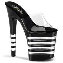 Load image into Gallery viewer, XTREME-801LN 8&quot; Clear and Black Pole Dancer Platforms Shoes