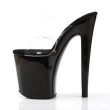 Load image into Gallery viewer, XTREME-802 8&quot; Heel Clear &amp; Black Pole Dancer Platforms Shoes