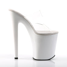 Load image into Gallery viewer, XTREME-802 8&quot; Heel Clear &amp; White Pole Dancer Platforms Shoes