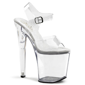 XTREME-808 Pleaser 8" Heel Clear Pole Dancing Platforms Shoe