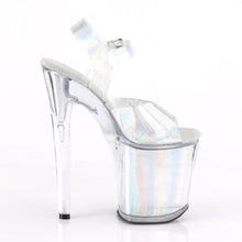 Load image into Gallery viewer, XTREME-808N-CRHM 8&quot; Heel Silver Hologram Strippers Shoes