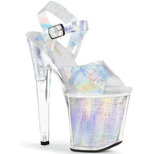 Load image into Gallery viewer, XTREME-808N-CRHM 8&quot; Heel Silver Hologram Strippers Shoes