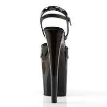 Load image into Gallery viewer, XTREME-809 8&quot; Heel Black Patent Pole Dancing Platforms Shoes