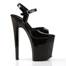 Load image into Gallery viewer, XTREME-809 8&quot; Heel Black Patent Pole Dancing Platforms Shoes