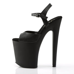 XTREME-809 Pleaser 8" Heel Black Pole Dancing Platform Shoes