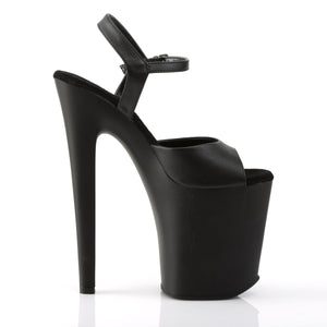 XTREME-809 Pleaser 8" Heel Black Pole Dancing Platform Shoes