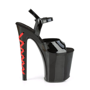 XTREME-809CLH 8 Inch Black Patent Pole Dancer Platforms Shoe