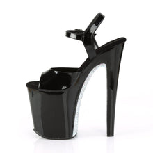 Load image into Gallery viewer, XTREME-809CRS 8 Inch Heel BlackSilver Strippers Shoes