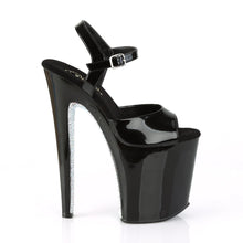 Load image into Gallery viewer, XTREME-809CRS 8 Inch Heel BlackSilver Strippers Shoes