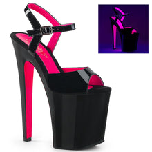 Load image into Gallery viewer, XTREME-809TT 8&quot; Heel Black Pole Dancing Platforms Shoes