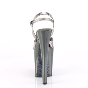 XTREME-809TTG 8 Inch Heel Pewter Pole Dancing Platforms Shoe