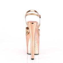 Load image into Gallery viewer, XTREME-809TTG 8&quot; Heel Rose Gold Metallic Strippers Shoes