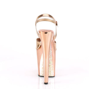 XTREME-809TTG 8" Heel Rose Gold Metallic Strippers Shoes