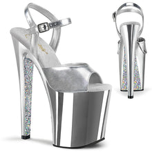 Load image into Gallery viewer, XTREME-809TTG 8 Inch Heel Silver Pole Dancing Platforms Shoe