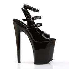 Load image into Gallery viewer, XTREME-873 8&quot; Heel Black Patent Pole Dancing Platforms Shoes