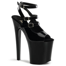 Load image into Gallery viewer, XTREME-873 8&quot; Heel Black Patent Pole Dancing Platforms Shoes